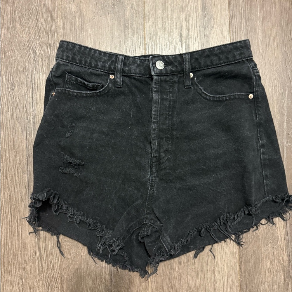 Wild Fable Black Distressed Jean Shorts High-Waisted